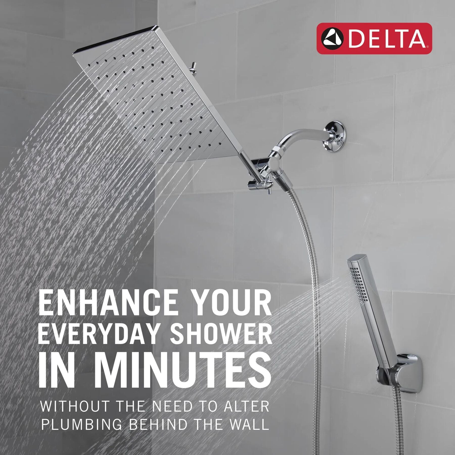 10 inch Raincan Shower Head & Hand Held Combo with Adjustable Extension Arm