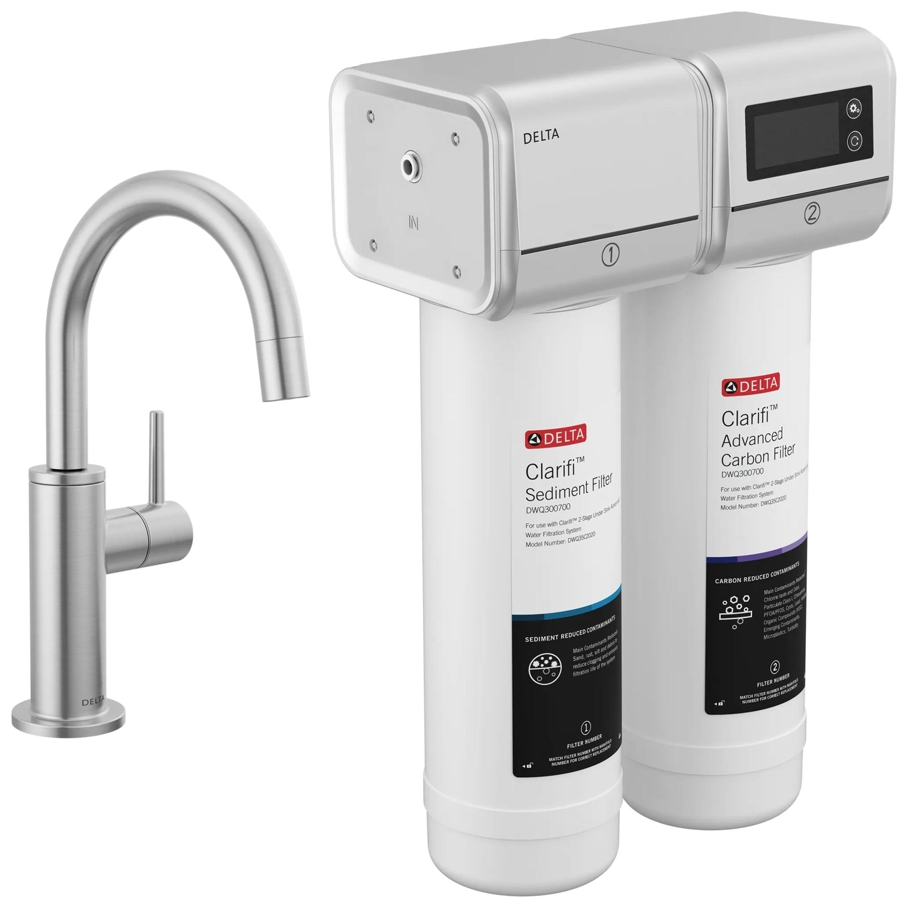 2-Stage Water Filtration System with Beverage Faucet Bundle