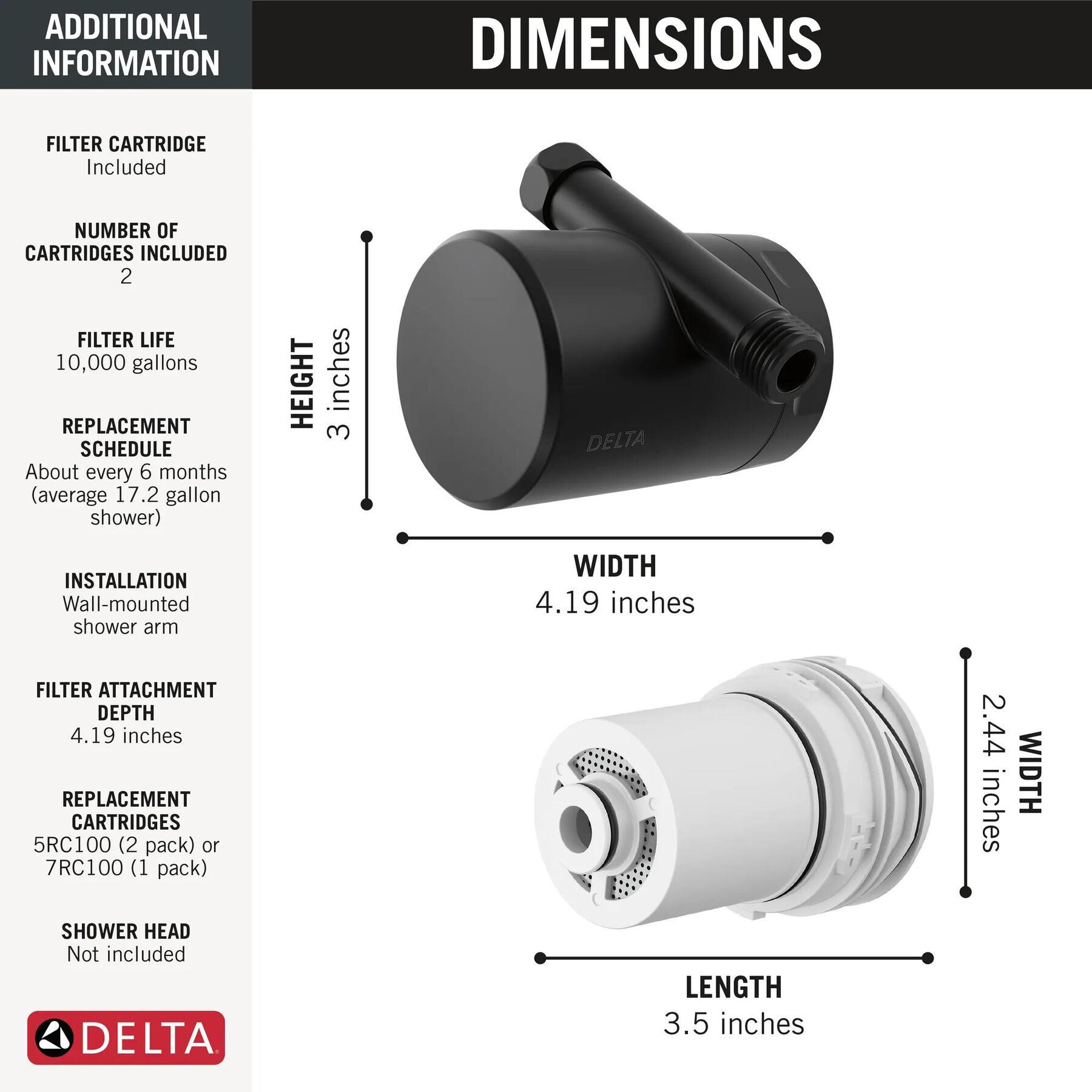 Standard Shower Filter with Extra Filter Bundle