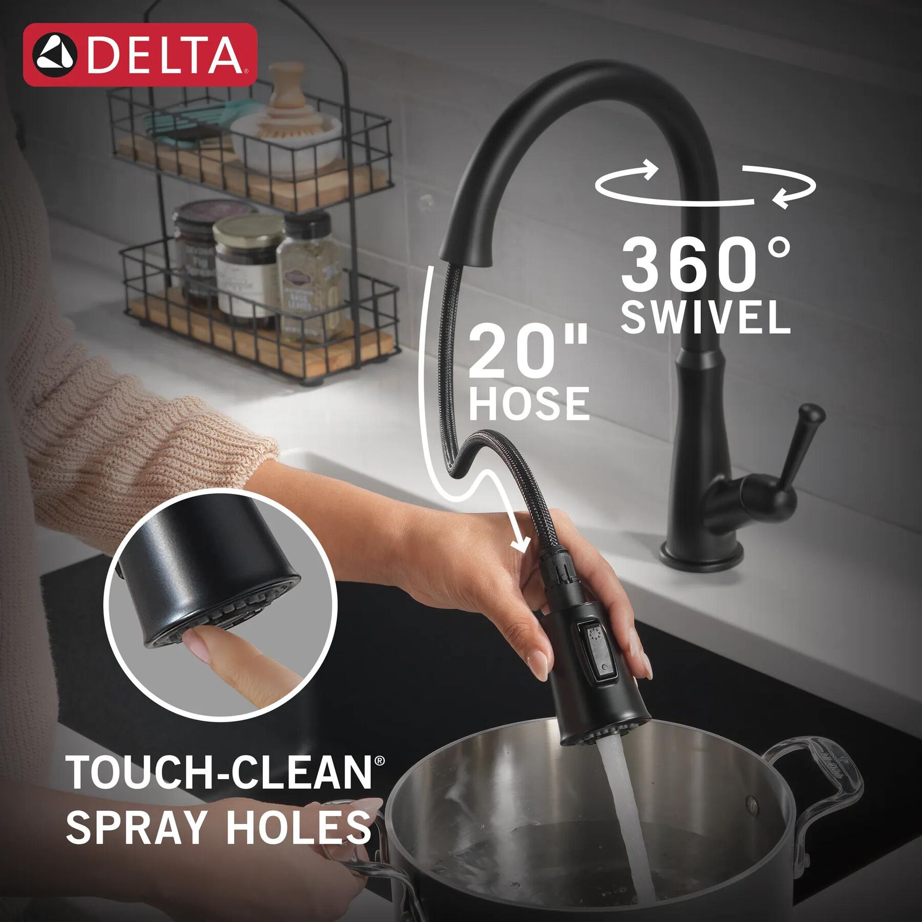 Single Handle Pull-Down Kitchen Faucet