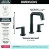 Two Handle Widespread Pull-Down Bathroom Faucet (Recertified)