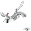 Two Handle Centerset Lavatory Faucet with Grid Strainer