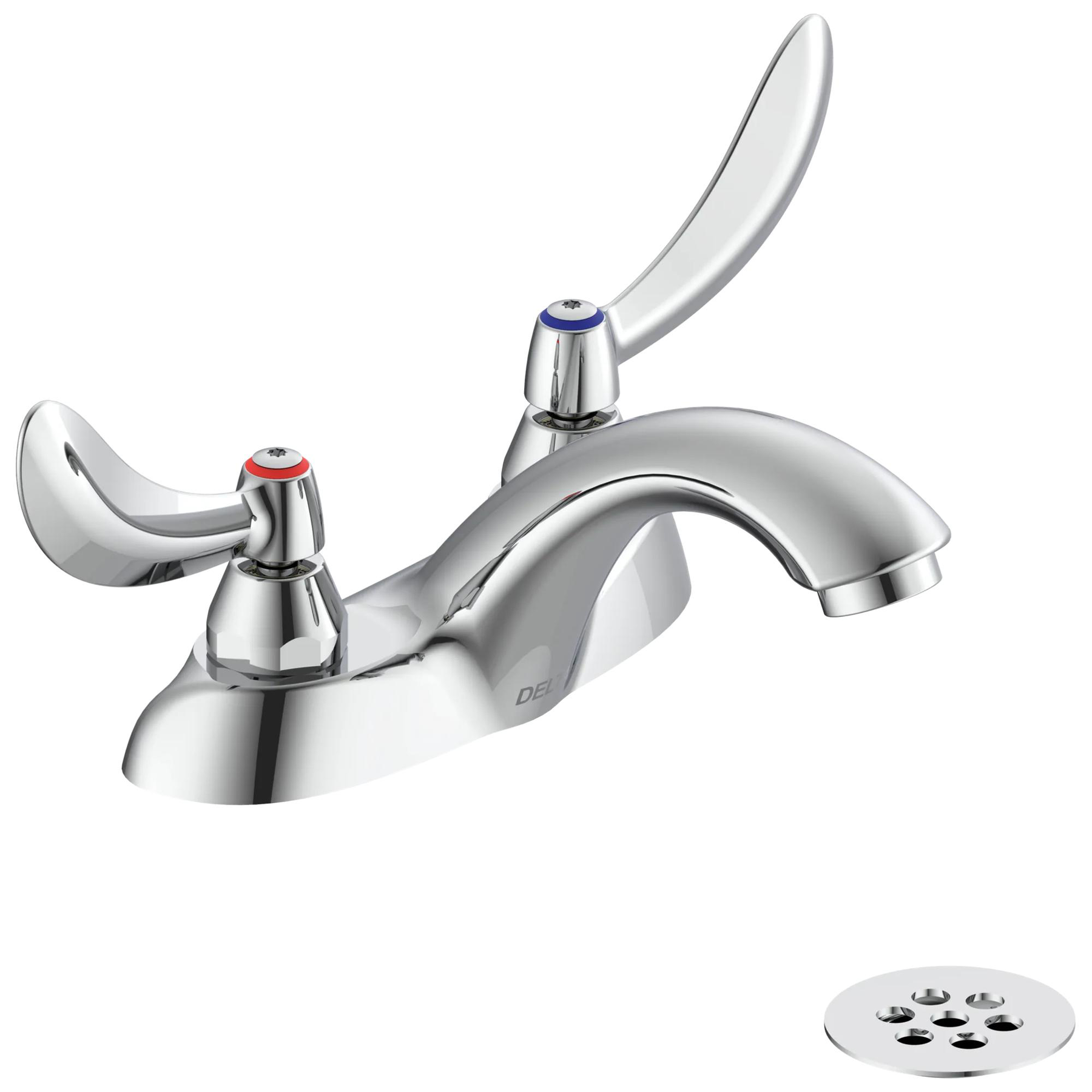 Two Handle Centerset Lavatory Faucet with Grid Strainer