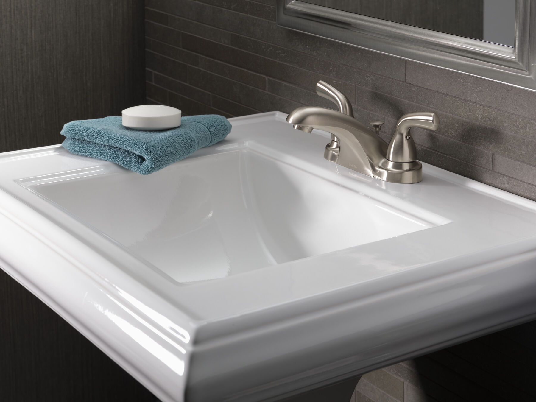 Two Handle Centerset Bathroom Faucet