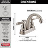 Two Handle Centerset Bathroom Faucet (Recertified)