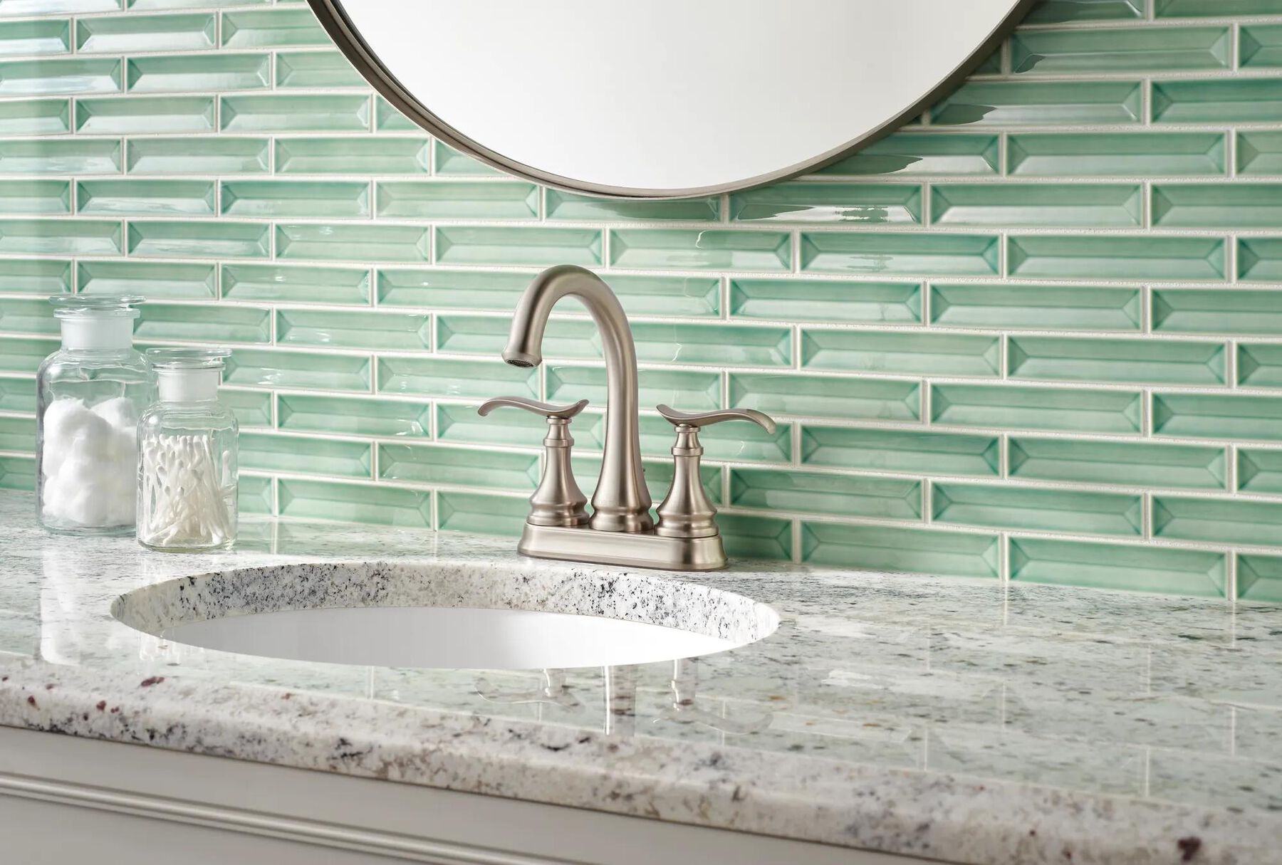 Two Handle Centerset Bathroom Faucet