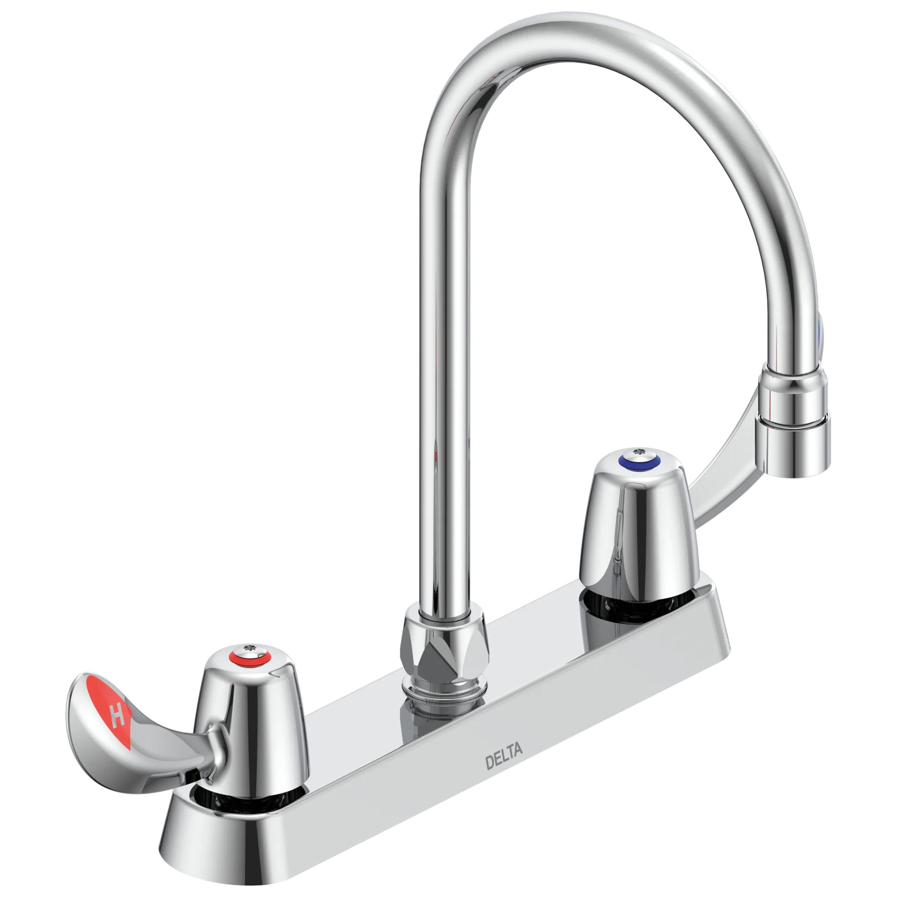 Two Handle 8" Cast Deck-Mount Faucet