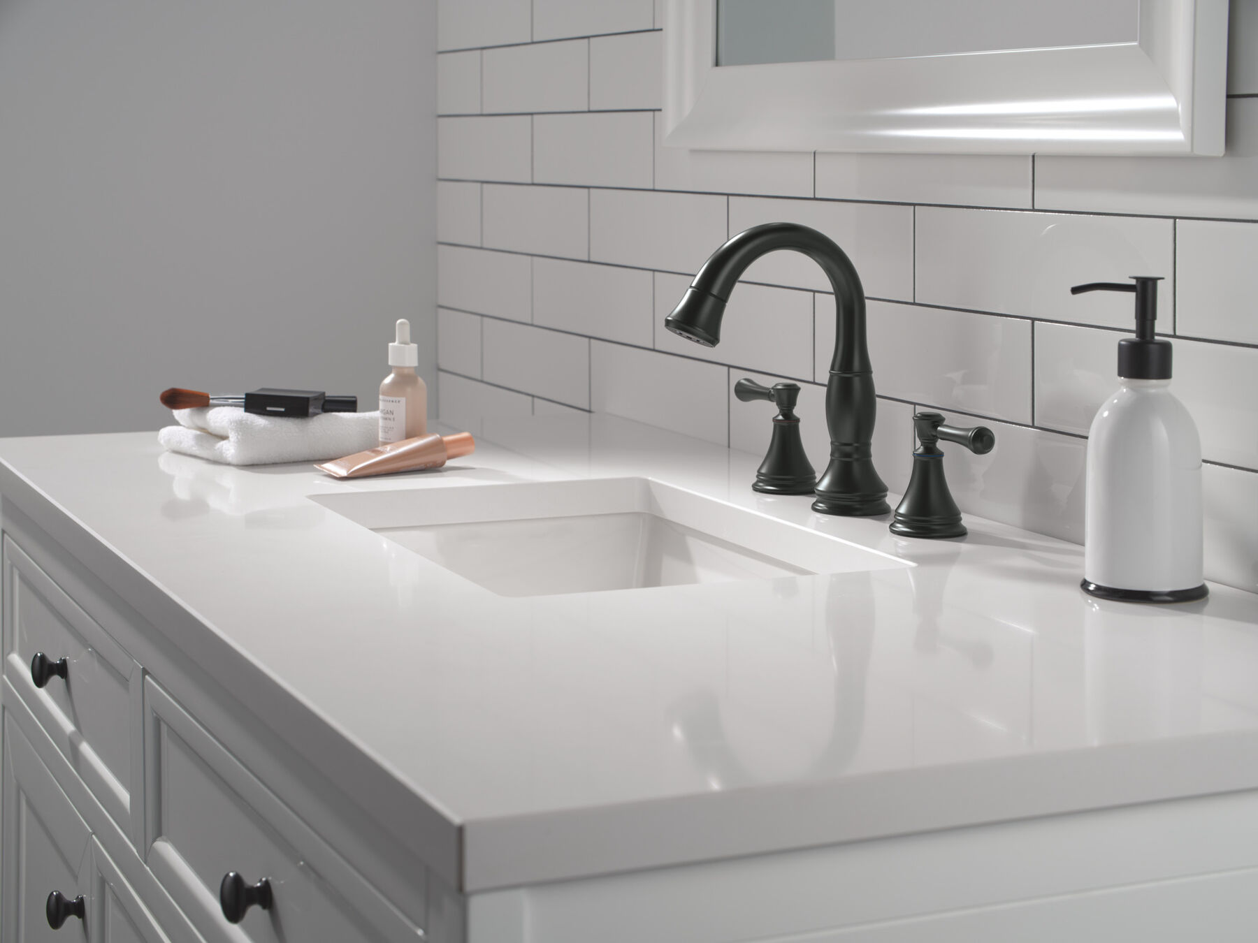 Two Handle Widespread Pull Down Bathroom