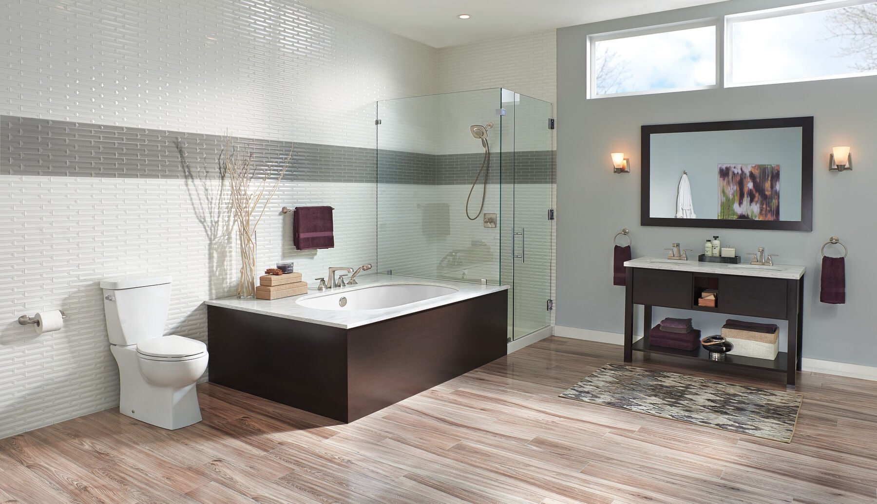 Roman Tub with Hand Shower Trim