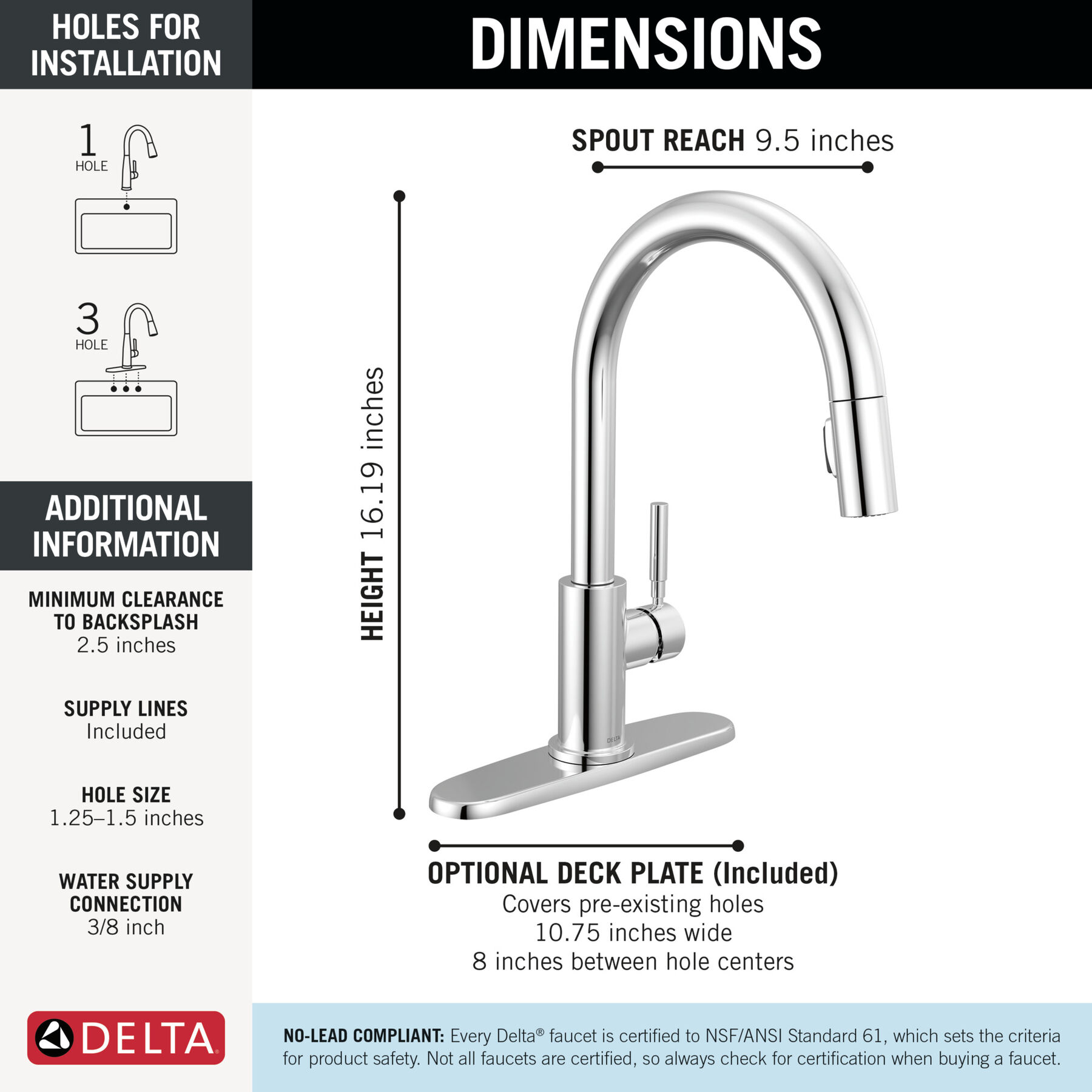 Single Handle Pull-Down Kitchen Faucet&nbsp;