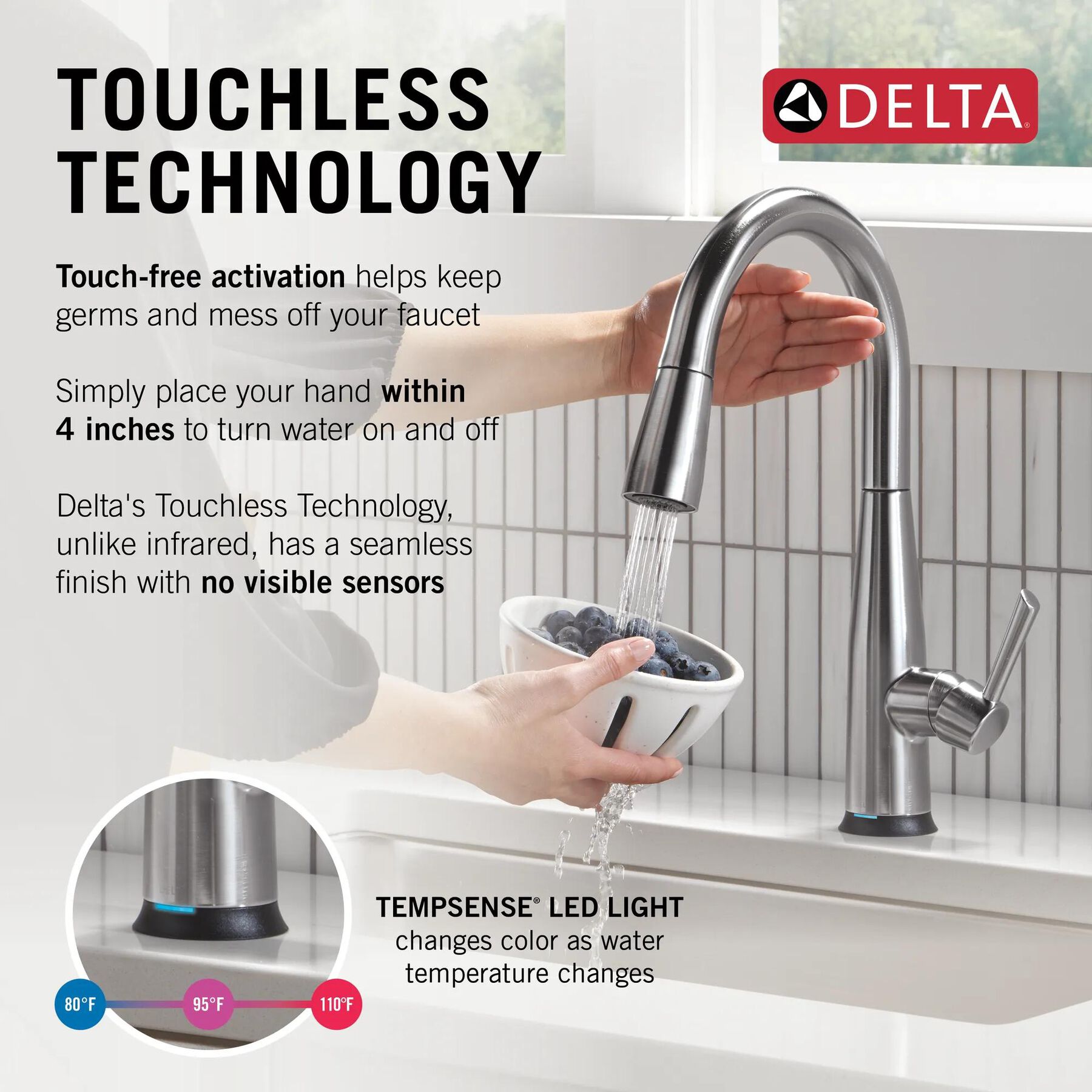 VoiceIQ&reg; Single Handle Pull-Down Faucet with Touch<sub>2</sub>O&reg; Technology