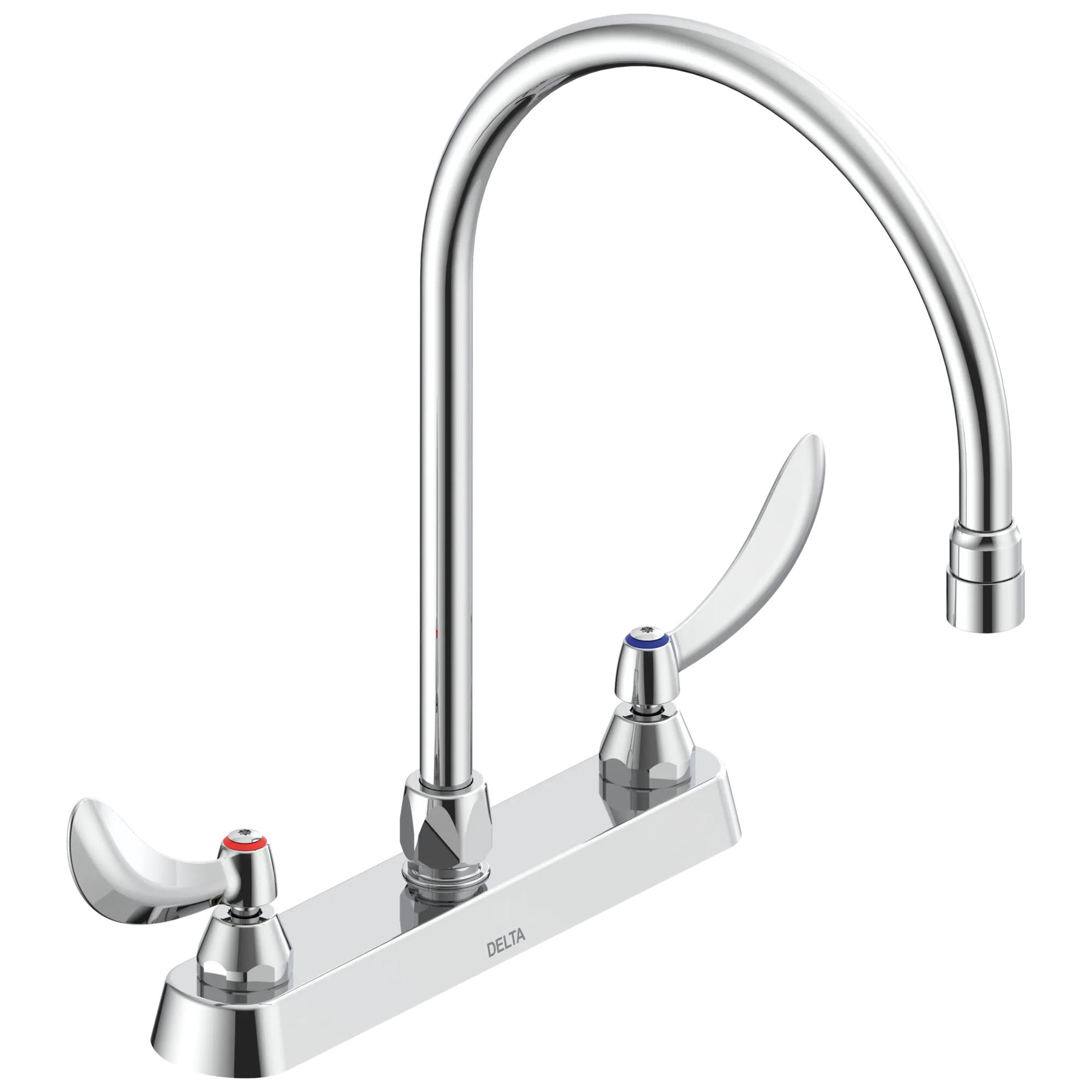 Two Handle 8 In Cast Deck-Mount Faucet