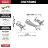 Two Handle Wall Mount Bathroom Faucet Trim Only