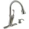 Single Handle Pull-Down Kitchen Faucet with Soap Dispenser