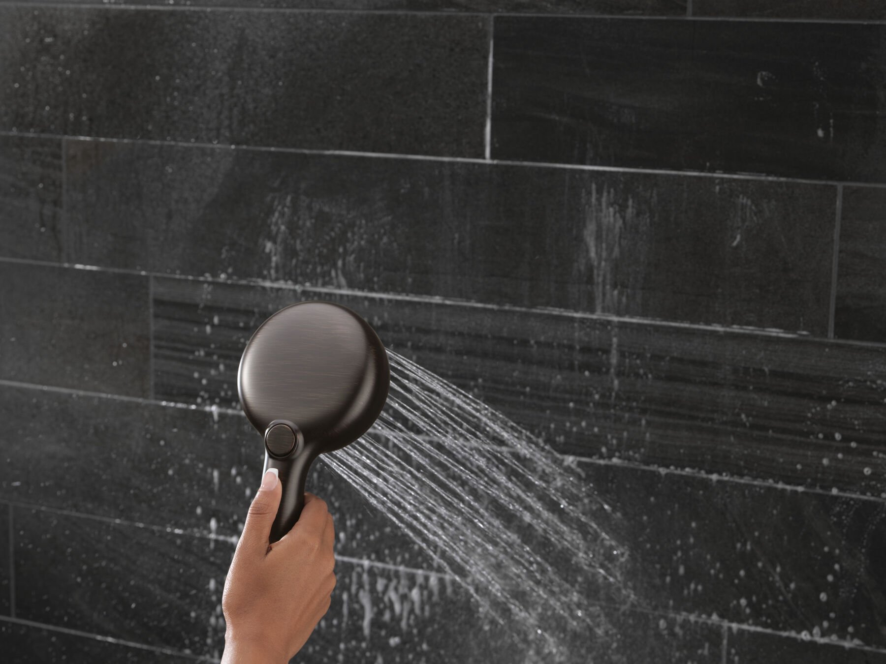 7-Setting Wall Mount Hand Shower with Cleaning Spray