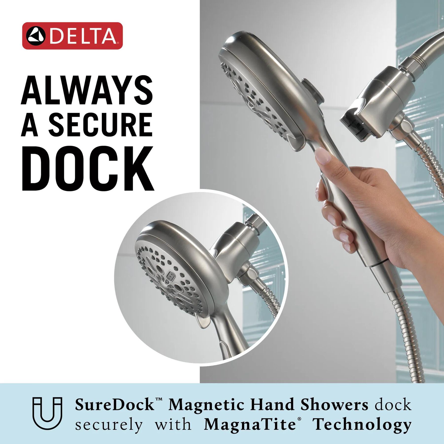 SureDock&reg; Magnetic Hand Shower 1.75 GPM (Recertified)