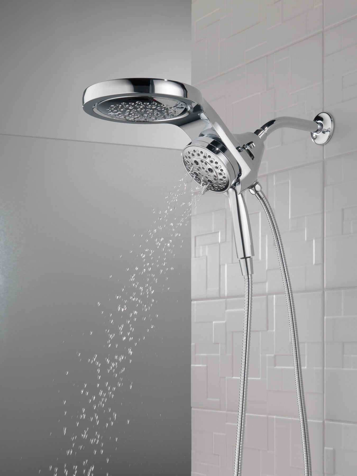 HydroRain&reg; H<sub>2</sub>Okinetic&reg; 5-Setting Two-in-One Shower Head