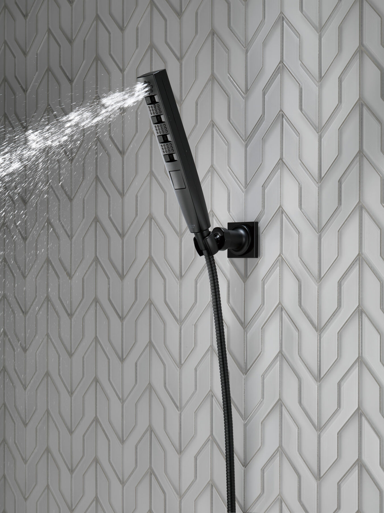 H<sub>2</sub>Okinetic&reg; 4-Setting Wall Mount Hand Shower