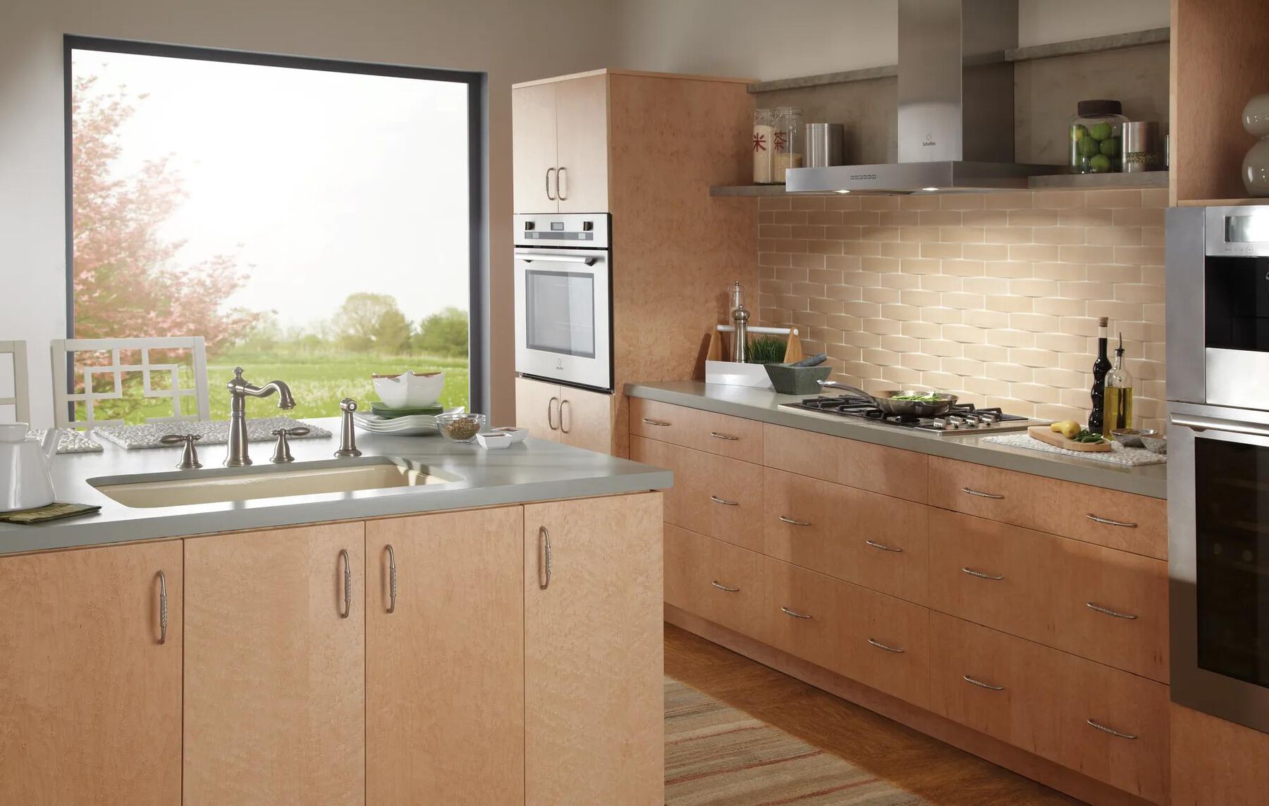 Two Handle Widespread Kitchen Faucet with Spray