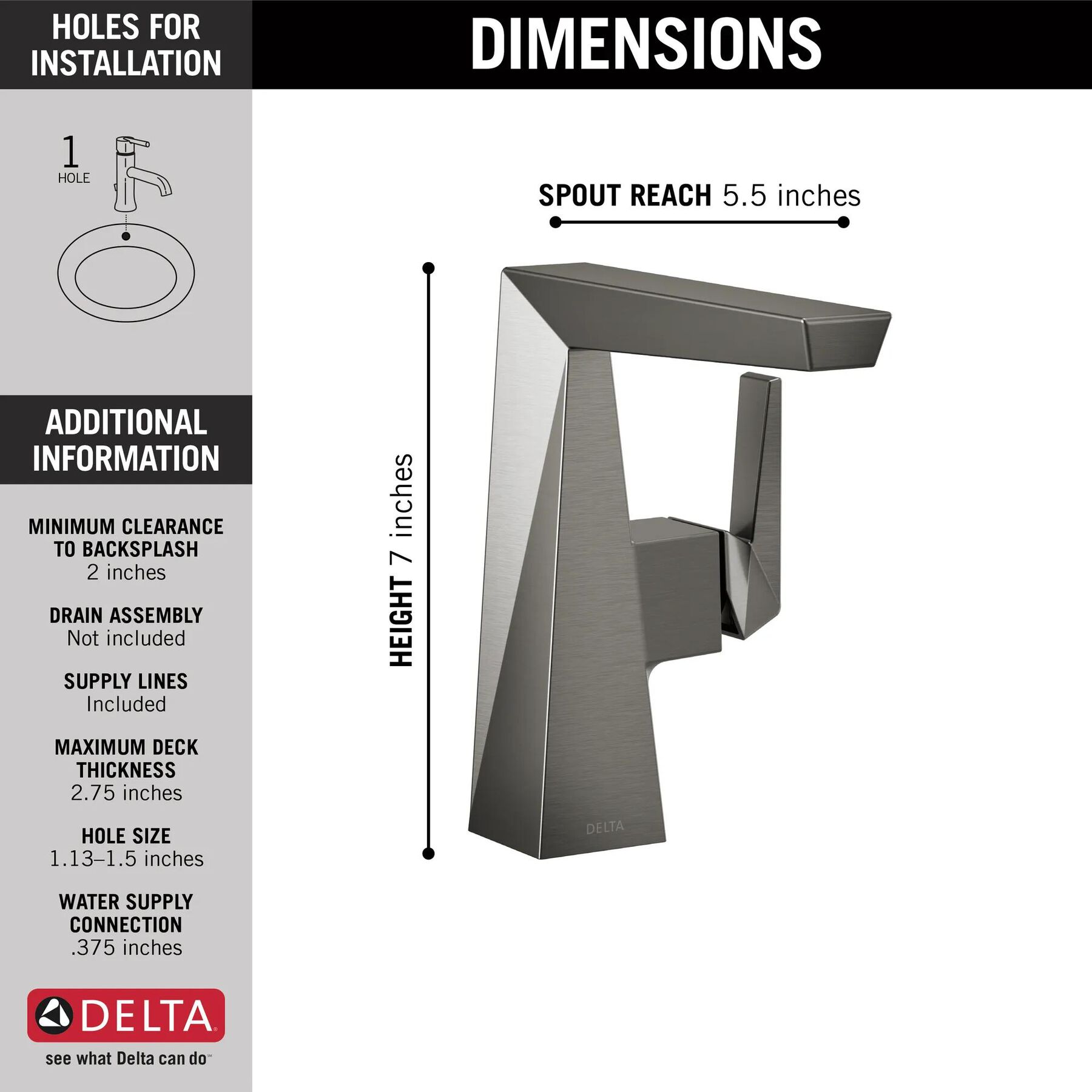 Single Handle Mid-Height Bathroom Faucet