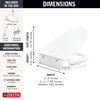 Standard Elongated Electric Bidet Toilet Seat