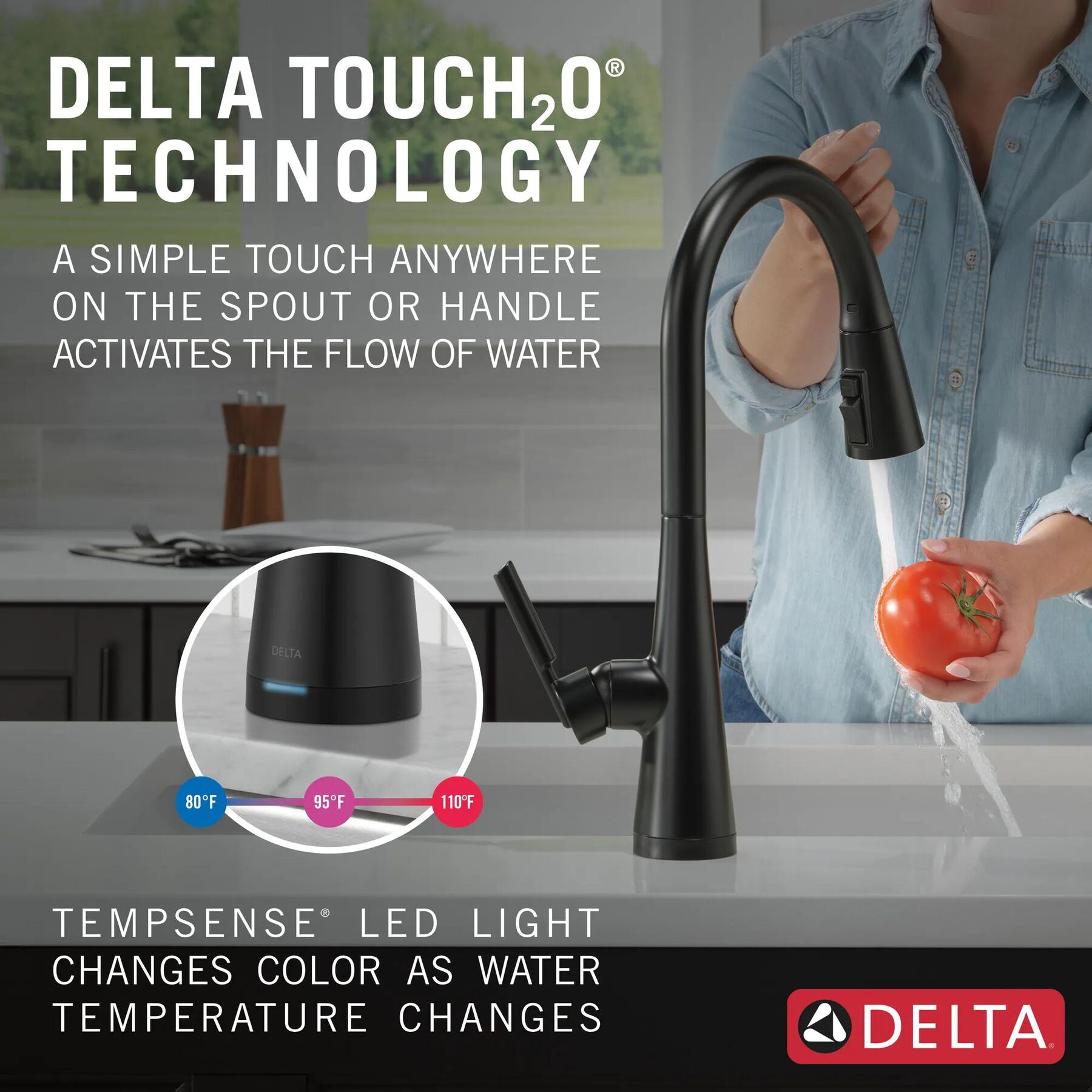 Single Handle Pull-Down Kitchen Faucet with Touch<sub>2</sub>O&reg; and ShieldSpray&reg; Technologies