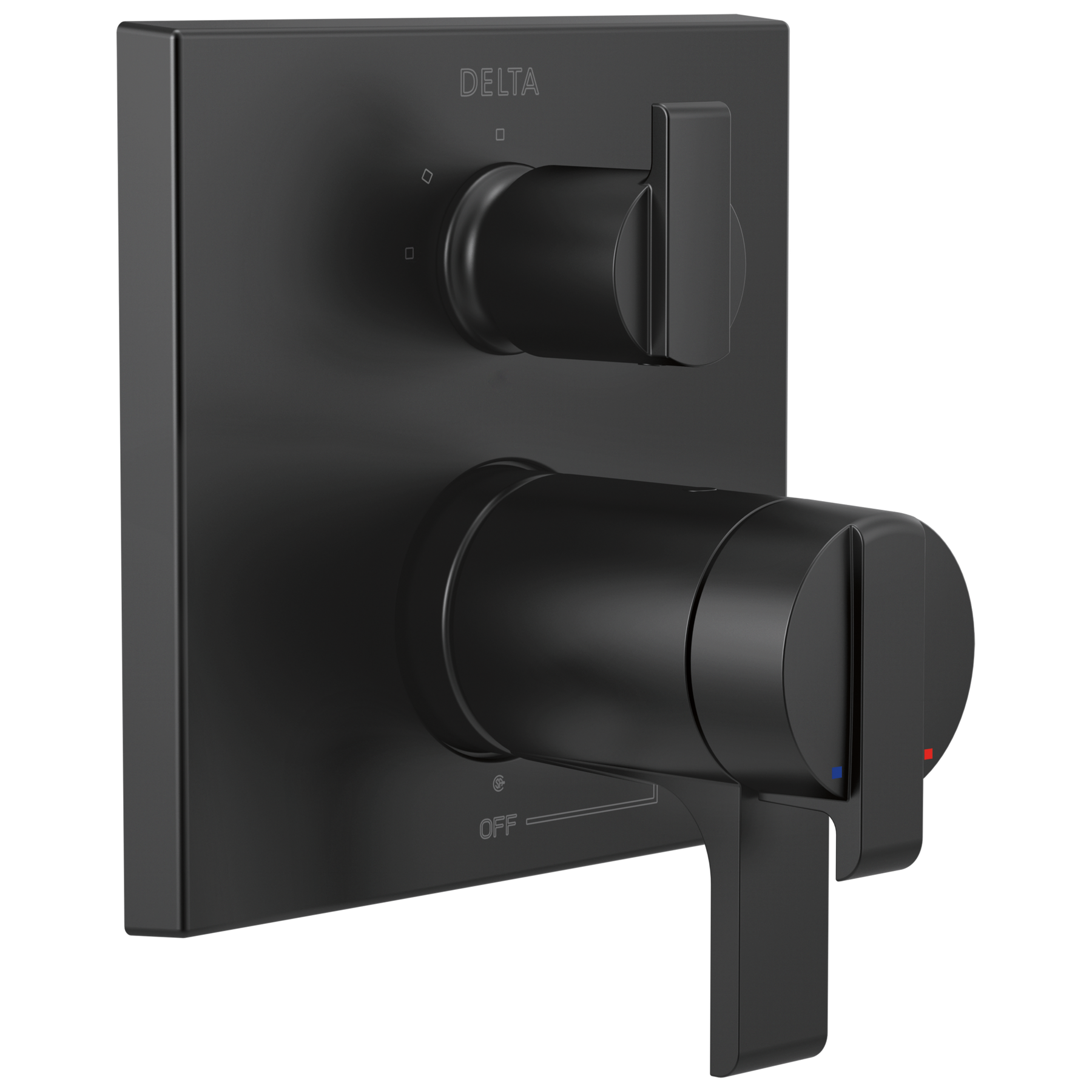 Angular Modern TempAssure&reg; 17T Series Valve Trim with 3-Setting Integrated Diverter