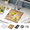 17&rdquo; Workstation Undermount Single Bowl 16 Gauge Stainless Steel&nbsp;Bar Prep Kitchen Sink with&nbsp;WorkFlow&trade; Ledge and Accessories