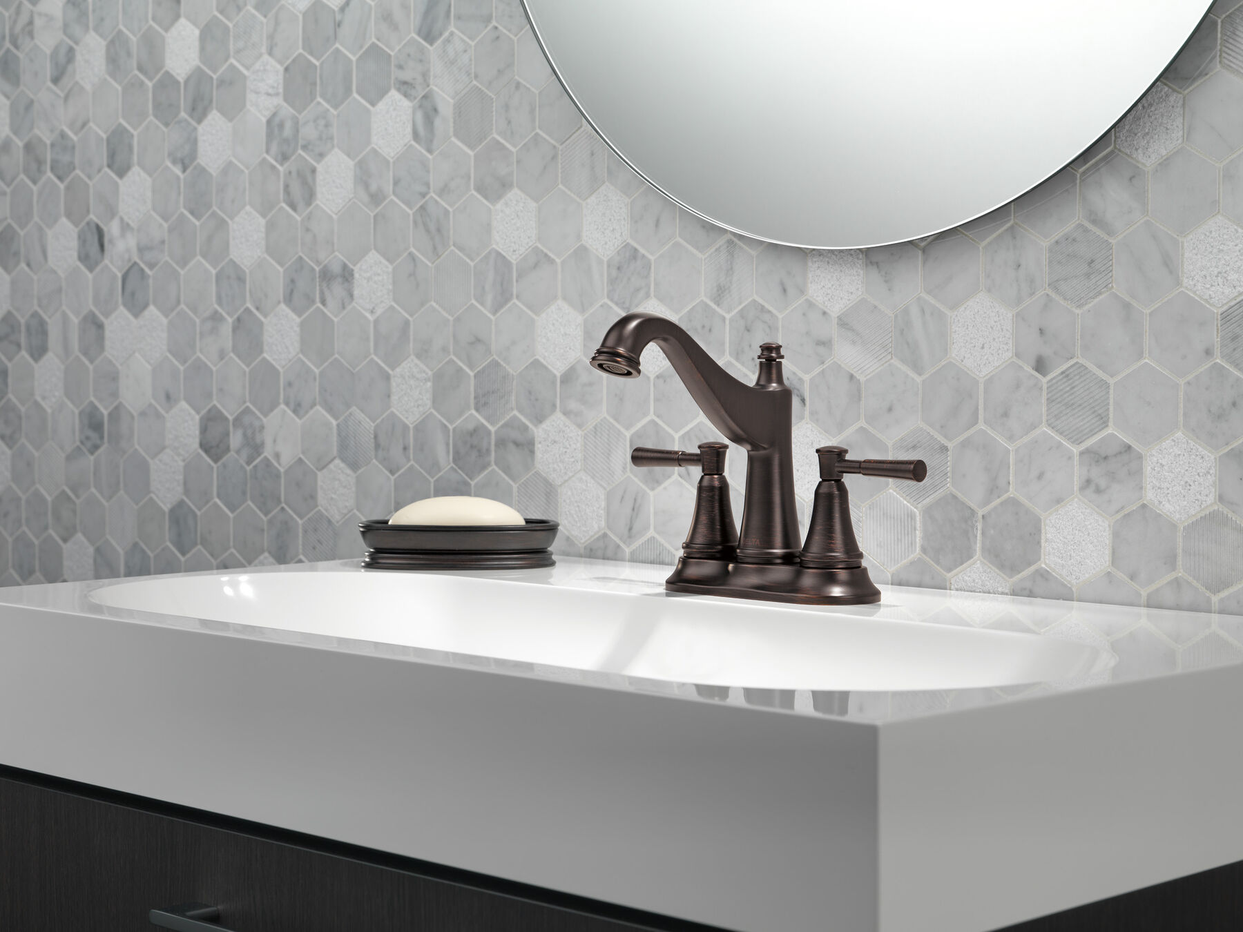 Two Handle Centerset Bathroom Faucet