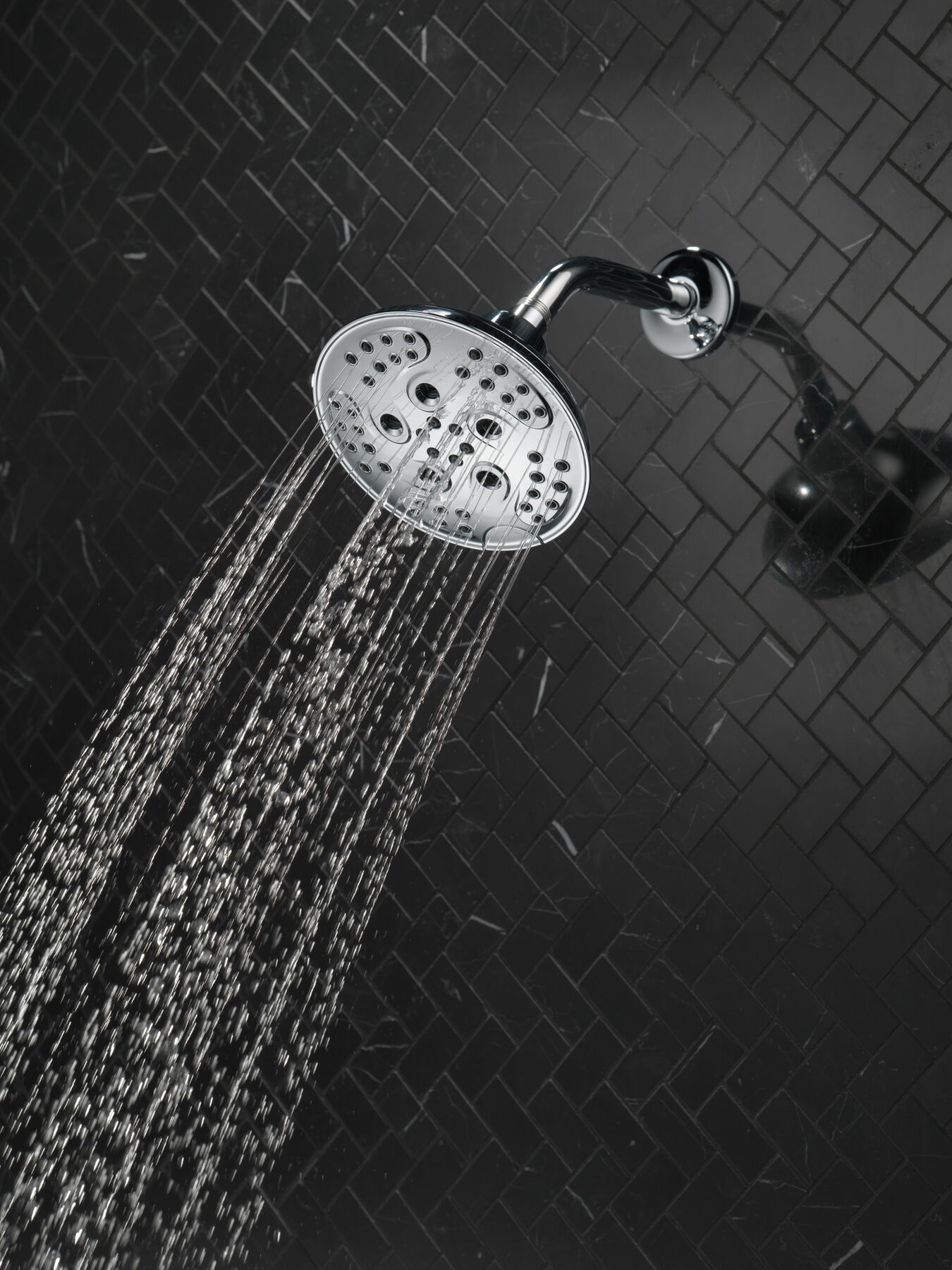 H<sub>2</sub>Okinetic&reg; 5-Setting Transitional Raincan Shower Head