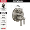 Traditional 2-Handle Monitor 17T Series Valve Trim with 6 Setting Diverter