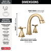 Two Handle Widespreadh Pull Down Bathroo (Recertified)
