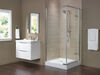 36" x 36" Frameless Shower Enclosure