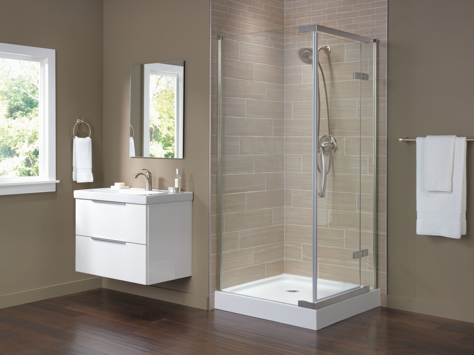 36" x 36" Frameless Shower Enclosure