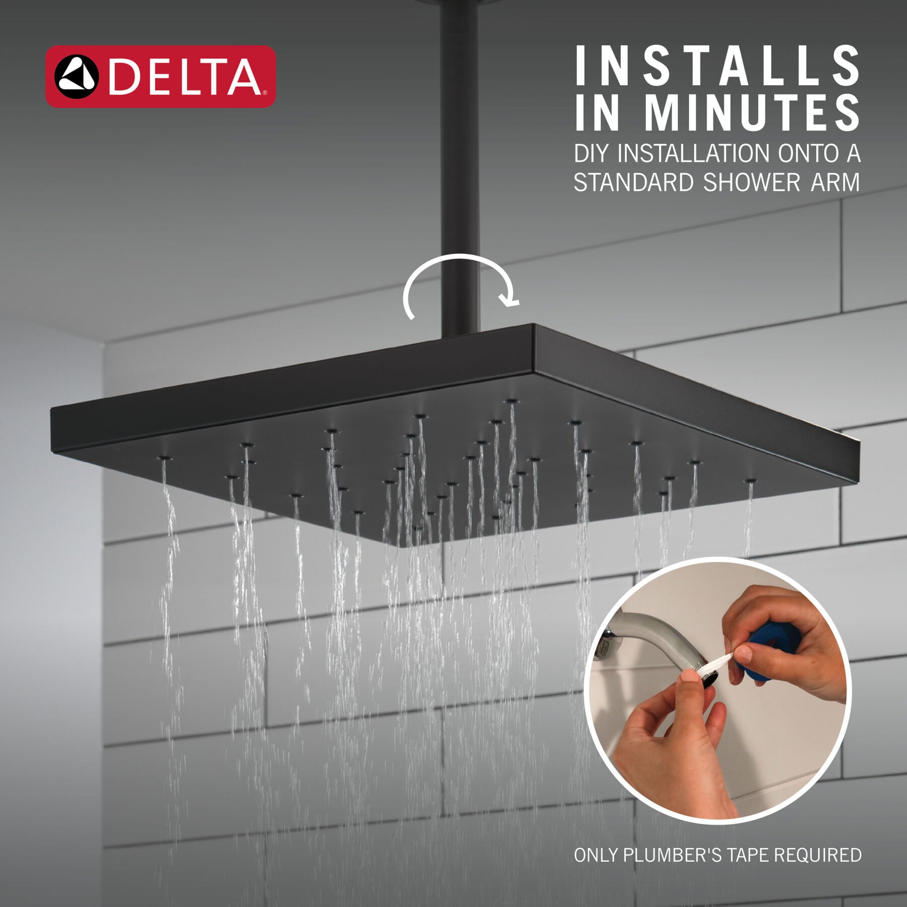 H2Okinetic&reg; Single Setting Shower Head with Ultrasoak&reg;