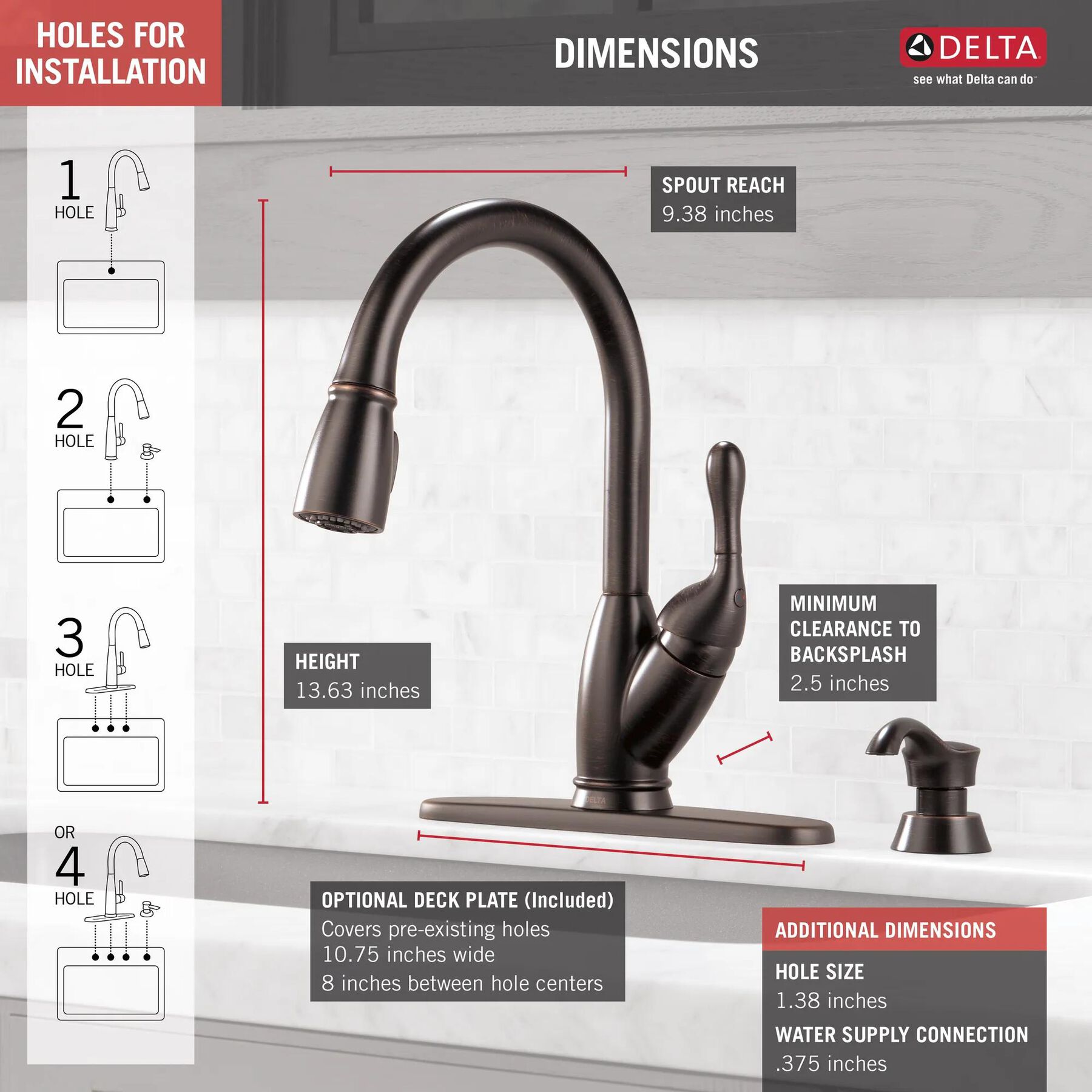 Single Handle Pull-Down Kitchen Faucet (Recertified)