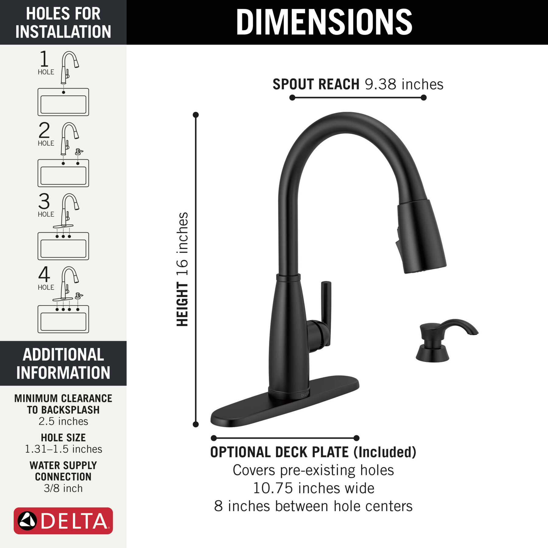 Single Handle Pull-Down Kitchen Faucet with Soap Dispenser and ShieldSpray&reg; Technology