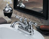 Two Handle Centerset Bathroom Faucet - Metal Pop-Up