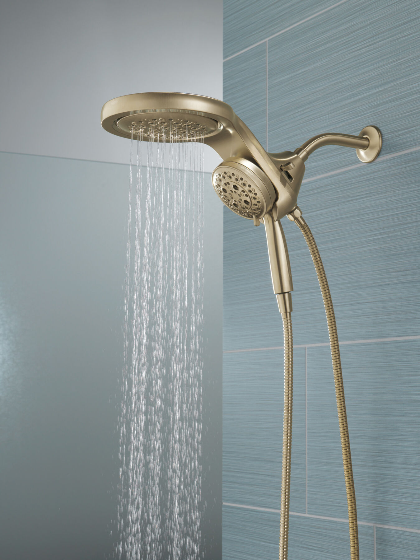 HydroRain&reg; H2Okinetic&reg; 5-Setting Two-in-One Shower Head (Recertified)