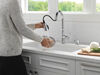 Single Handle Pull-Down Kitchen Faucet with Soap Dispenser and ShieldSpray Technology