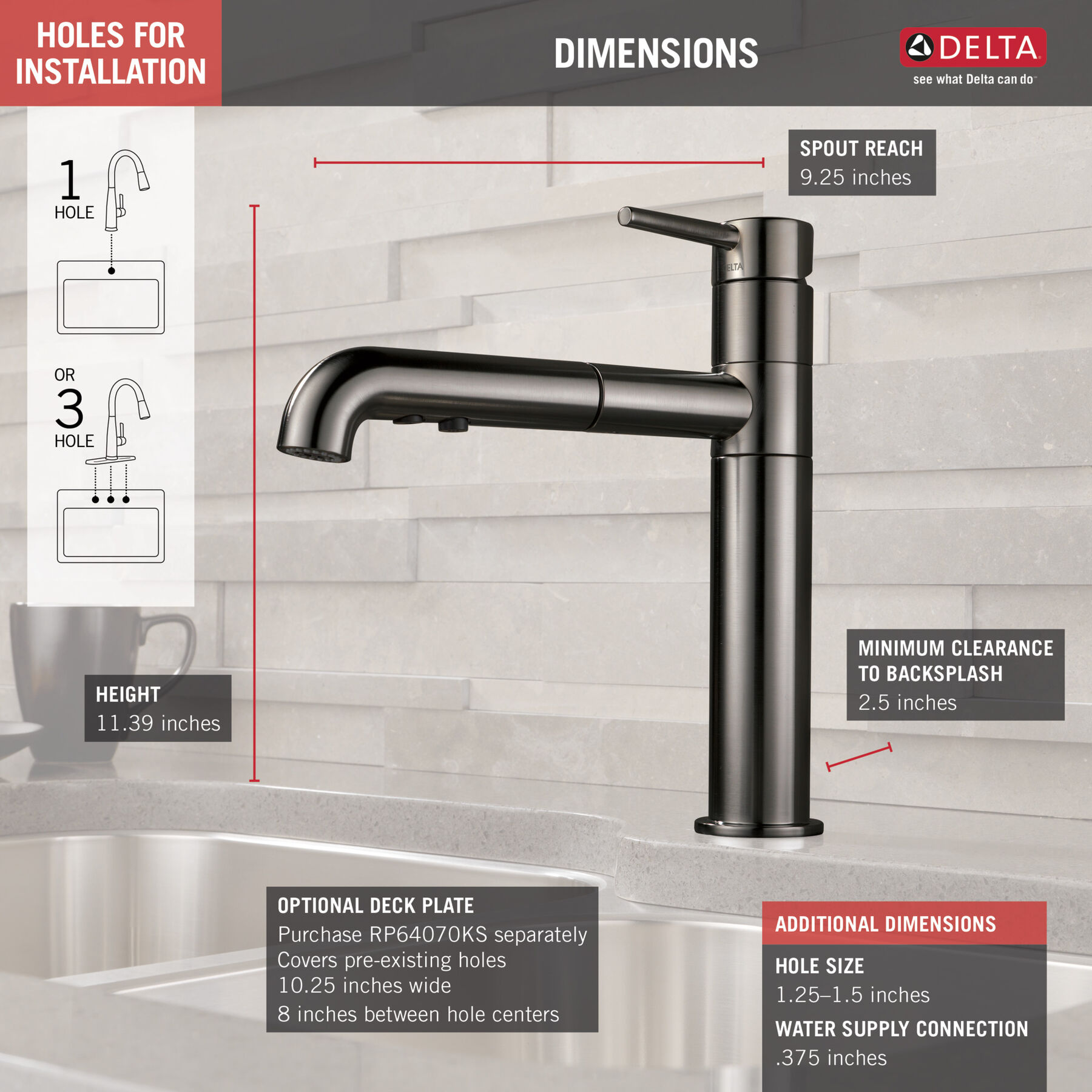 Pull-Out Kitchen Faucet (Recertified)