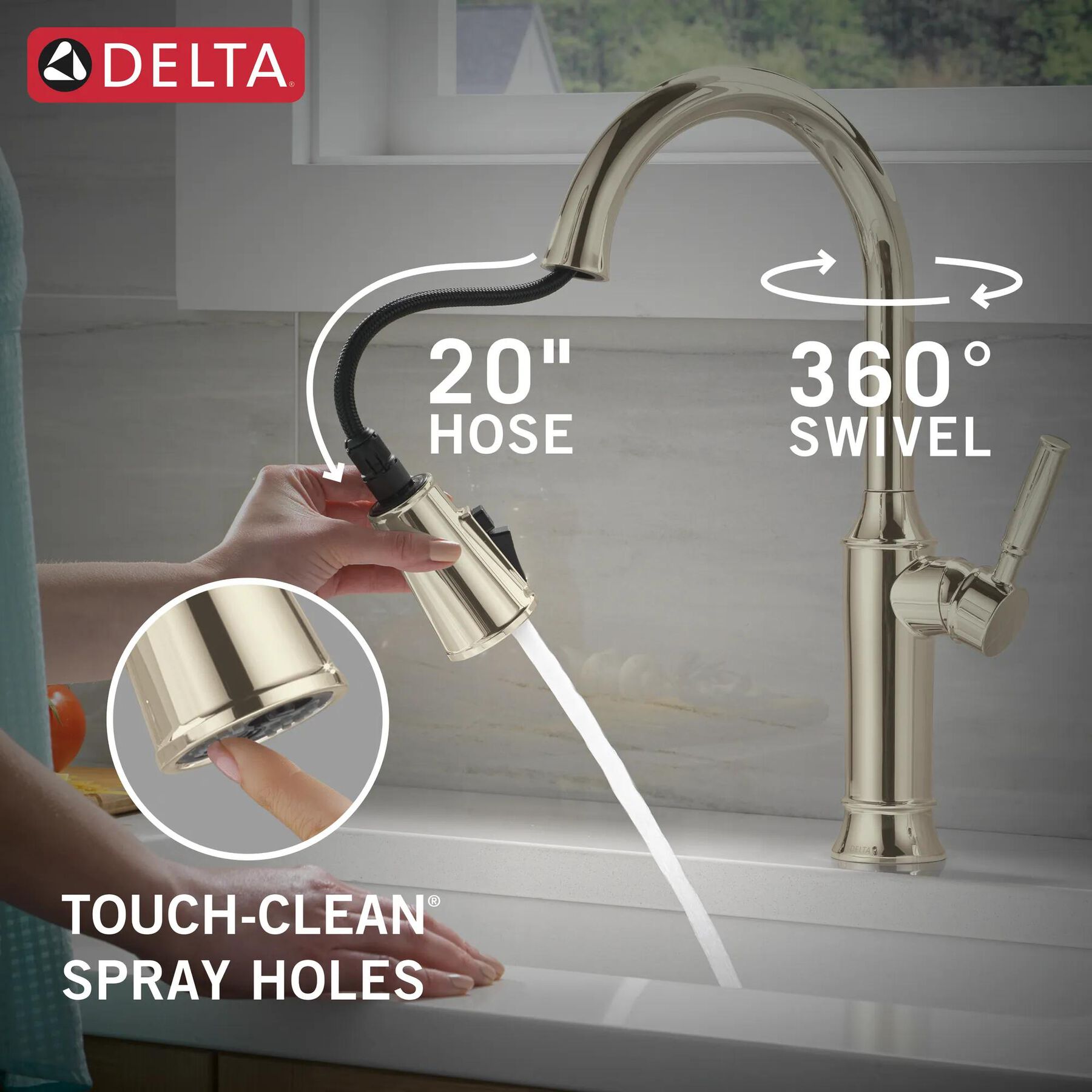 Single Handle Pull-Down Kitchen Faucet (Recertified)
