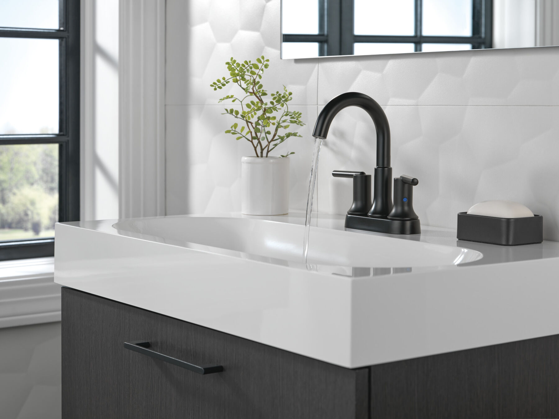 Two Handle Centerset Bathroom Faucet