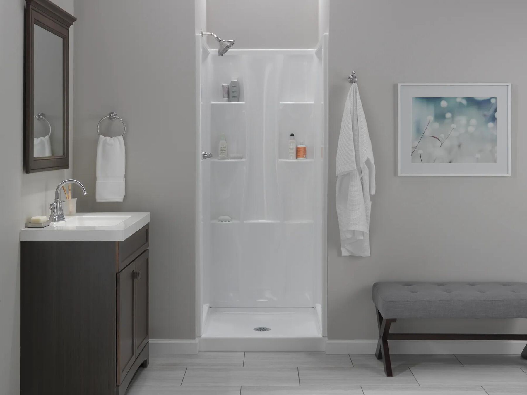 Classic 400 32" x 32" Shower Base Center Drain