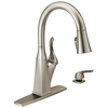 Single Handle Pull-Down Kitchen Faucet with Soap Dispenser and ShieldSpray Technology