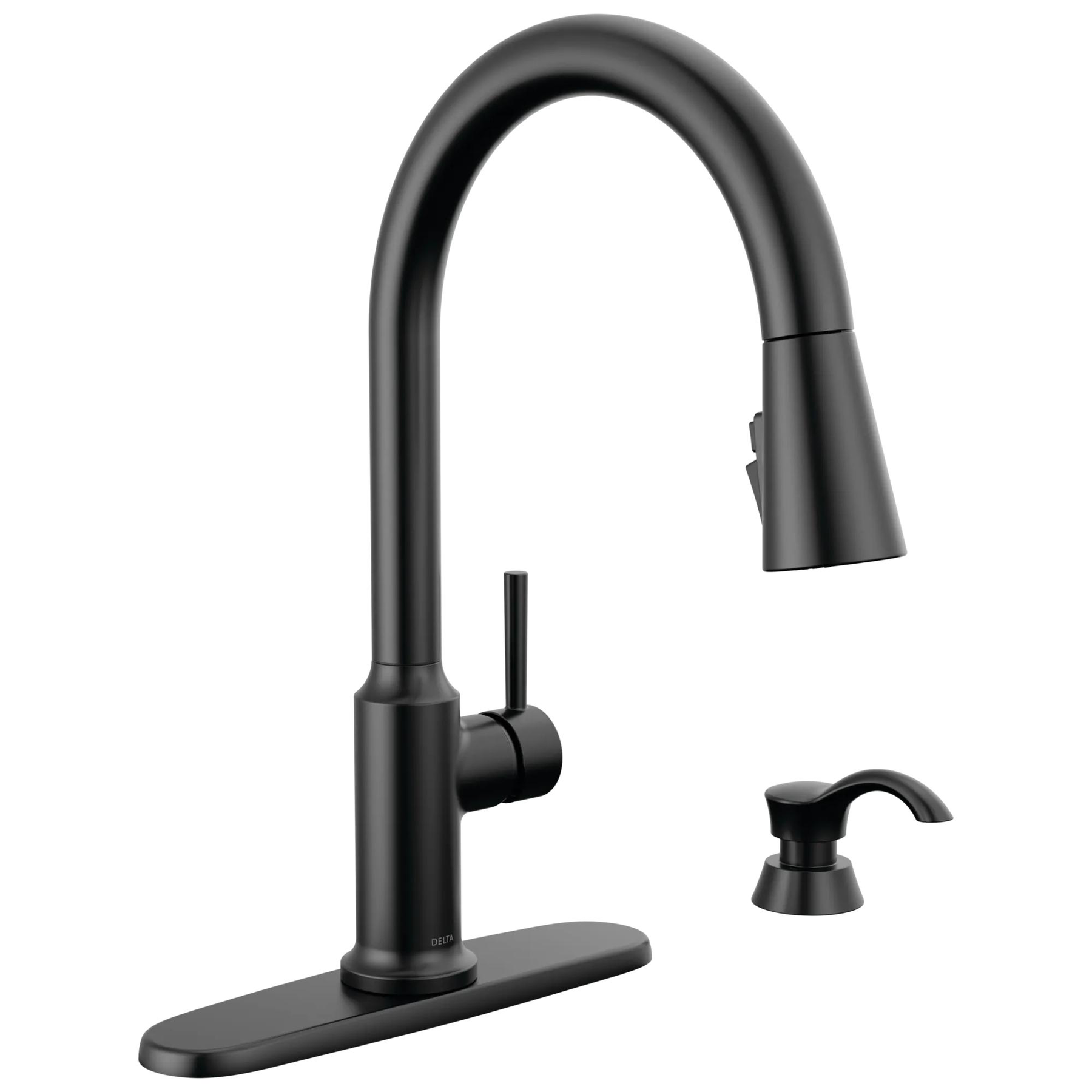 Single Handle Pull-Down Kitchen Faucet with Soap Dispenser and ShieldSpray&reg; Technology