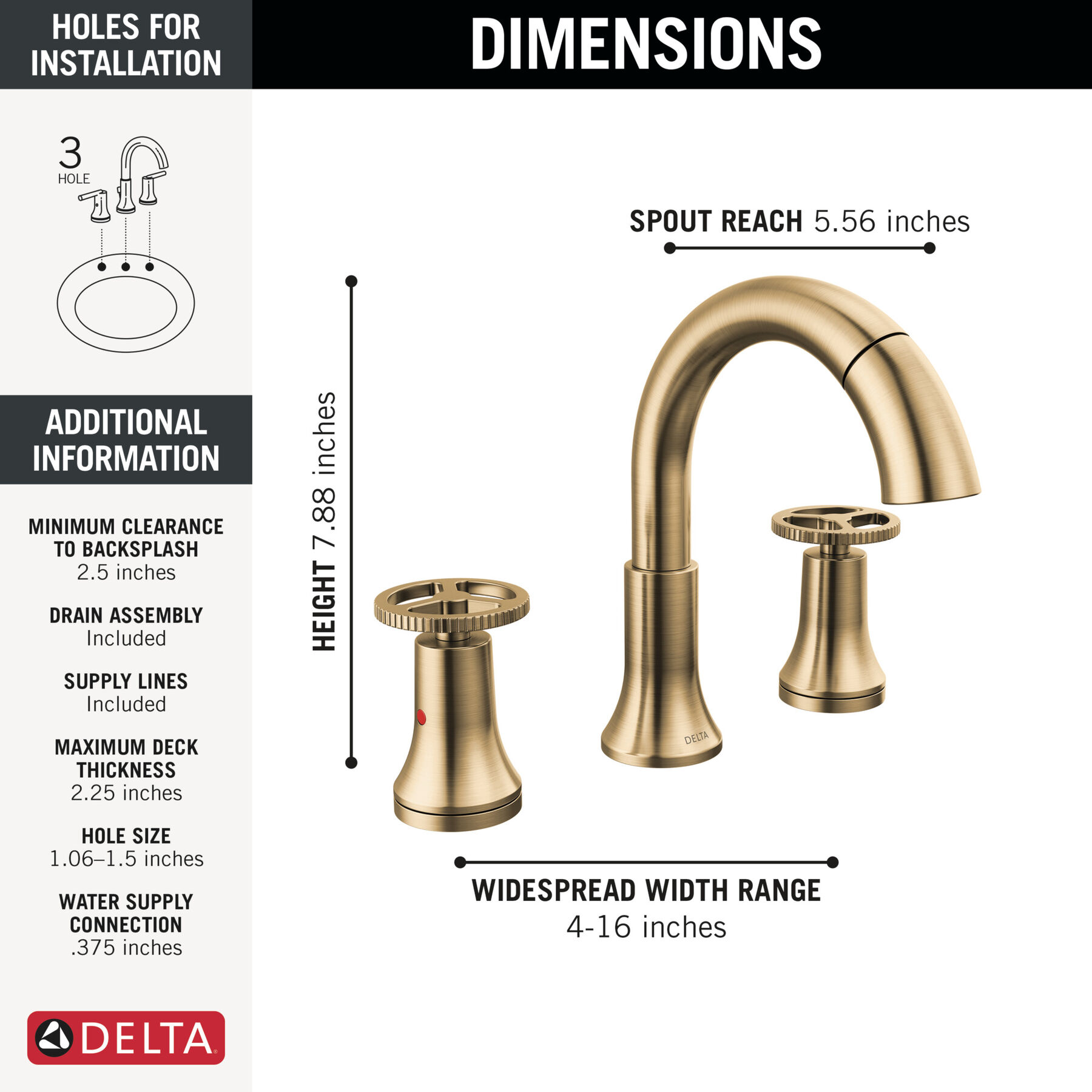 Two Handle Widespread Pull Down Bathroom Faucet