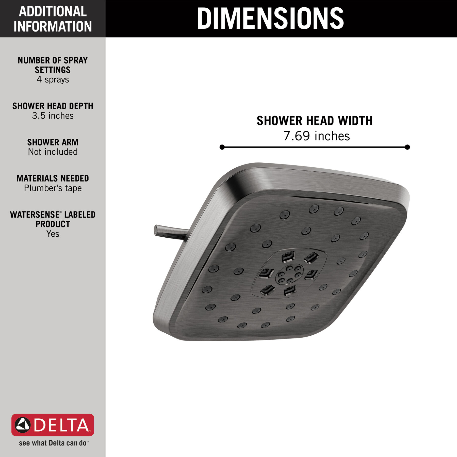 H2Okinetic&reg; 4-Setting Shower Head with Ultrasoak&reg;
