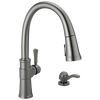 Single Handle Pull-Down Kitchen Faucet with Soap Dispenser and ShieldSpray&reg; Technology (Recertified)