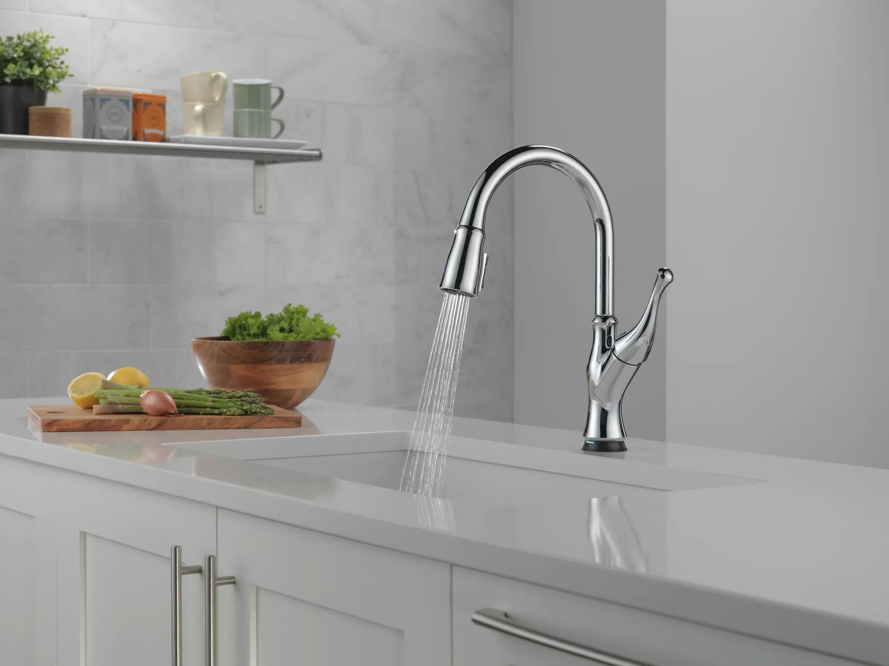 Single-Handle Pull-Down Kitchen Faucet with Touch<sub>2</sub>O&reg; Technology Technology